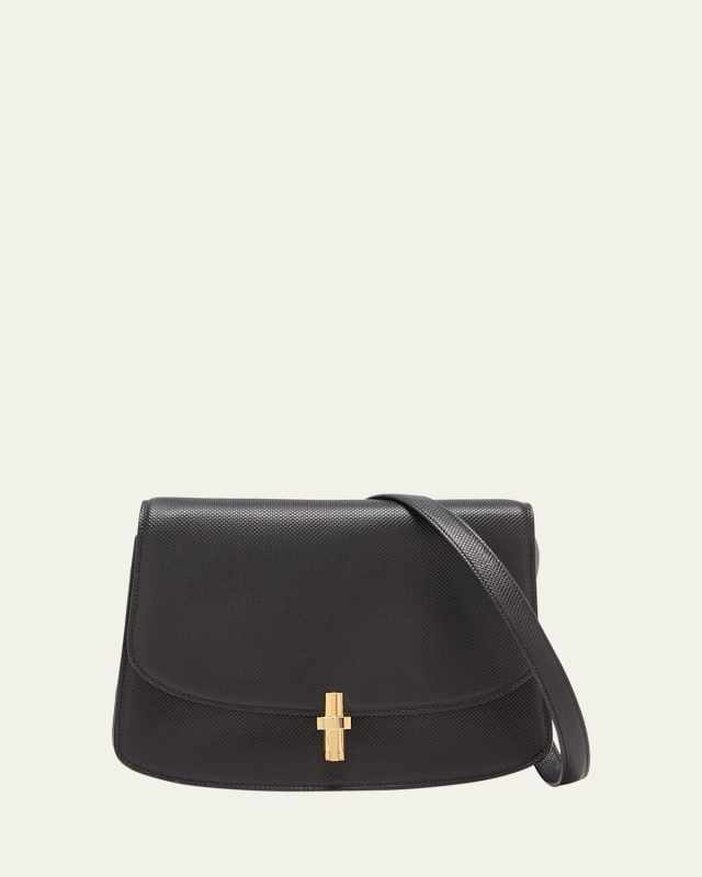 Sofia 10.00 Crossbody in Matte Grained Calfskin Leather with Silver Hardware